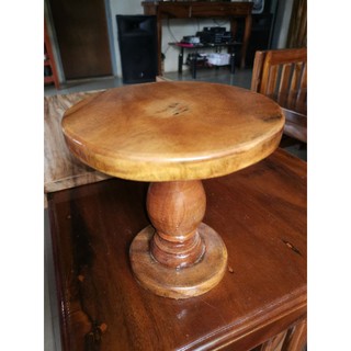 Wooden Cake Stand (turned wood stand) 1"x10"/11"x7.5"