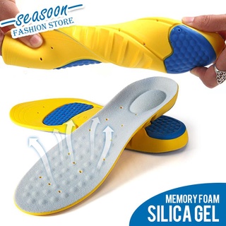 Shoe Accessories✗✲℡Orthotic Sports Arch Support shoes Silicone gel Insoles Shock Absorption Unisex S