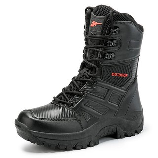 Mens Boots Special Force Leather Waterproof Desert Combat Ankle Boot Army Work Men's Shoes Plus Size