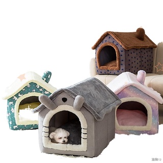 ●◈♠Removable Cat Bed House Kennel Nest Pet Nest Cat Tent Dog Bed Warm Dog House Cushion Sofa Bed Cat