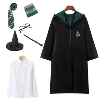 [ready stock] Harry Potter Cosplay cloak robe Gryffindor Slytherin magic robe school uniform Cloak