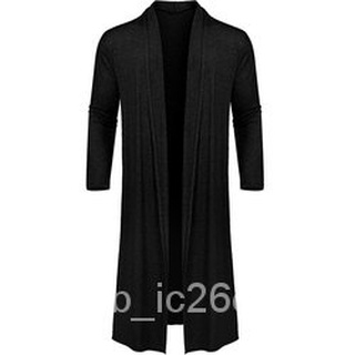Popular Comfortable Fashionable Breathable Polyester Men's Long Wraps Coat QJma1 (1)