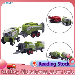 COD_ Realistic Alloy Harvester Oil Tank Farm Vehicle Sliding Car Model Kids Toy Gift