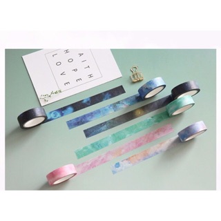 Watercolor Sky Galaxy Stars Constellation Space Washi Tape 15cm*8m (6)