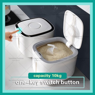 ☌10kg Rice Bucket Moisture-Proof Sealed and Insect-Proof Rice Dispenser Rice Storage Container Flour