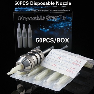 50pcs/box New Disposable Tattoo Needlewhite Nozzle RT FT VT white Transparent Needle Tip tattoo makeup accessories