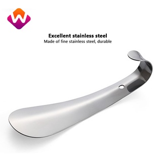 1PCS Metal Shoehorn (42cm + 15cm), Long Handle Shoehorn, Stainless Steel Shoehorn, Shiny Silver, Thick and Durable Shoehorn, for Elderly, Pregnant Women, Men, Children YR