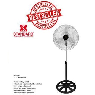 Standard STO-18E 18″ Metal blade Stand Fan