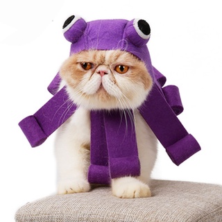 Halloween pet accessories; puppy and kitten octopus headgear; Christmas, cat cross-dressing headdress; octopus hat; pet hat