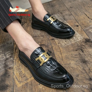 【Sports_Outdoor.Sg】Men'S Fashion Casual Shoes Classic Leather Shoes Classic Formal Leather Shoes Bus
