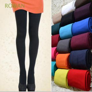 Opaque Solid Color Footed Thick Tights Pantyhose Stockings