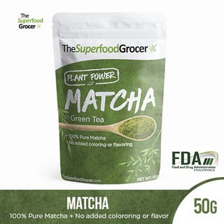 The Superfood Grocer 100% Pure Japanese Uji Matcha Green Tea Powder 50g (25 servings)