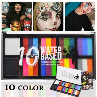 10 Colors Face Body Art Paint Water Based Oil Painting Halloween Party Fancy Dress Beauty Makeup