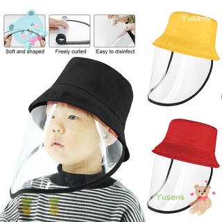 [Ship immediately] Anti-Spitting Protective Cap protection Bucket Hat Face Cover Anti-Saliva Splash Removable Anti-Fog Kids Face Shield