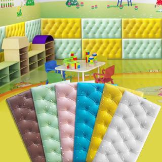 Self-adhesive 3D Three-dimensional Wall Stickers /Thicken Tatami Anti-collision Wall Mat /Children's Bedroom Bed Soft Cushion