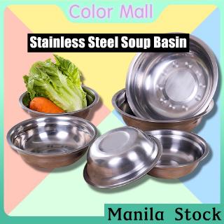109 Home Stainless Steel Soup Basin Canteen Round Soup Bowl Stainless Bowl Dinnerware Soup Plate (1)
