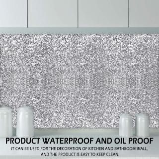 READYSTOCK 1/3/6 Roll Big Size Waterproof OilProof Aluminum Foil Sticker Self Adhesive Wallpaper for Kitchen (4)