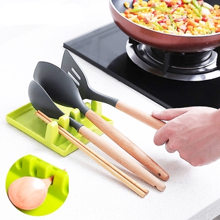 Multifunction Kitchen Stand Pot Lid Spatula Heat-Resistant Spoon Holders & Pot Holder Non-Slip Kitchen Containers Complements Tool Pot Clips