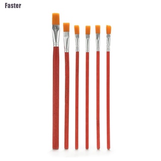 [Interfunfaster] 6Pcs Artist Paint Brush Set Nylon Hair Watercolor Acrylic Oil Painting Supplies [Hot]