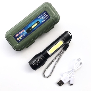 XPE + POLICE CREE mini LED Flashlight Rechargeable Waterproof USB Charging Flashlight COD