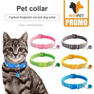 【Pet Collar】 Dog Paw Collar With Bell Safety Buckle Neck for Dog and Cat Puppy Accessories (1)