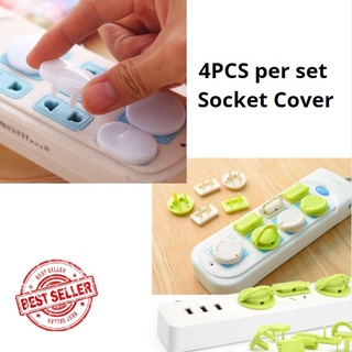 ☜MnKC 4PCS Electric Socket Cover Outlet Plug Power Protection for Baby Kids Toddler Electrical Safet