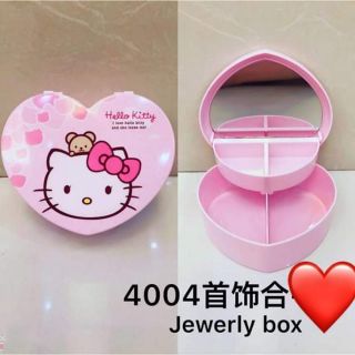 4004# HELLOKITTY-JEWERLY BOX-PINK HEART DESIGN