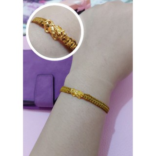 Pixiu Piyao Bracelet 24k Real Gold Pawnable in gold Color String bracelet