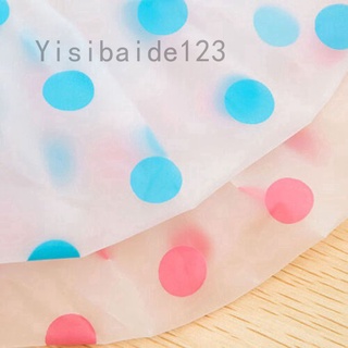 Yisibaide123 Waterproof Elastic Shower Cap Hat Reusable Bath Head Hair Cover Salon