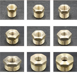 1/8" 1/4" 3/8" 1/2" 3/4" Male to Female Thread Brass Hose Reducing Bushing Copper Pipe Connectors