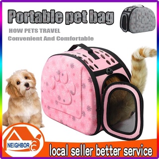 【Available】【Size S】Foldable Pet Cat Dog Carrier Bag Collapsible Pet Carrier Shoulder Bag for Small A