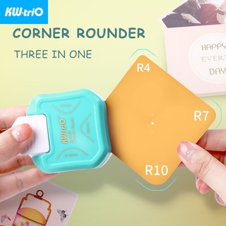 【Reliable quality】3-in-1 Portable Corner Trimmer Corner Rounder Paper Punch R4/R7/R10mm Round Corner