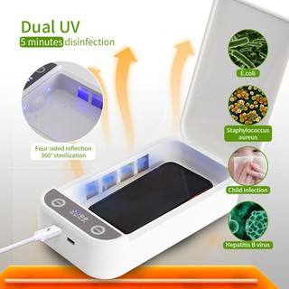 Disinfection box UV kills 99.9% of viruses and bacteria for mobile phone masks jewelry and more