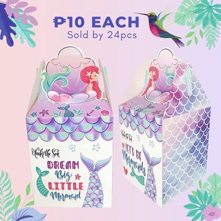 FP 1026 (24 PCS) Little Mermaid Tail Birthday Loot Bag Loot Box Party Favor Souvenir Giveaway Versio