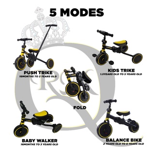 5 in 1 Children's Scooter Multifunctional Baby Stroller Tricycle Bike Foldable Portable Balance Kids