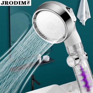 Pressurized Shower Head Adjustable 3 Mode Turbo High Pressure Water Saving Showerhead Bathroom