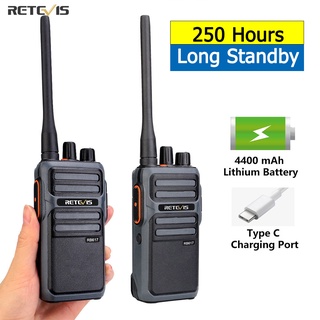 RETEVIS Walkie Talkie PMR RB617 Two-way Radio ht Communicator RB17 PTT Walkie-Talkies 2 pcs 4400mAh
