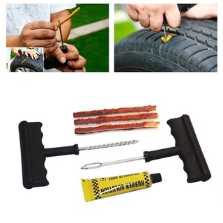 ▤┋Tubeless Repair Kit for Car and Motorcycle Tire Patch Exterior Puncture Tool with rubber