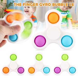 Simple Dimple Creative Fidget Toy Fingertip Spinner Pop Push Bubble Adult and Child Stress Relief Toys J