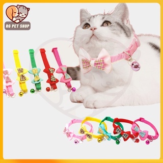 Bowknot Cat Collar with Bells Necklace Buckle Adjustable Small Dog Puppy Kitten Collars Pet Accessor