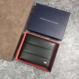Tommy Hilfiger Men's Leather Coin Purse Short Fashion Wallet