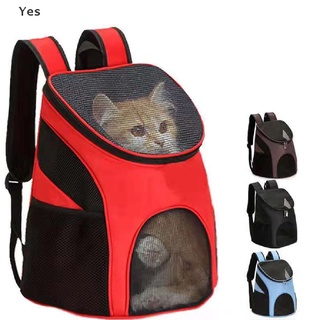 Yes Foldable Mesh Pet Carrier Backpack Bag Breathable Dog Cat Large Capacity Outdoor .