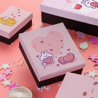 Pink Girl Heart Birthday Gift Box Empty Box Packaging Box Cartoon Cute Gift Box