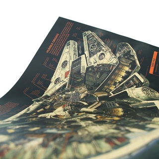 DLKKLB Star Wars Vintage Movie Poster Classic Spaceship Millennium Falcon Kraft Paper Vintage Decorative Wall Sticker (4)