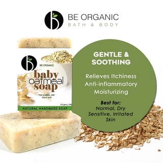 Soap Be Organic Baby Oatmeal Soap 110g ( Itch Relief For Sensitive & Irritated Skin )