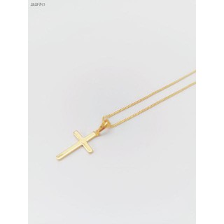 ◇△[Tyaa] Jwelry Bangkok 24k Gold Xuping Plated Cross Necklace Box Chain