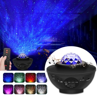 【spot good】♙USB LED Star Night Light Music Starry Water Wave LED Light Projector Bluetooth Sound Act