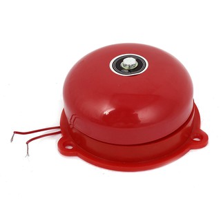 AC 220V 100mm 4 inch Dia Schools Fire Alarm Round Shape Electric Bell Red