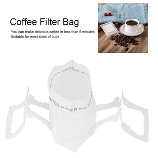 Refreshing50Pcs Disposable Hanging Ear Drip Coffee Filter Bag Portable Coffee Filter Bag White