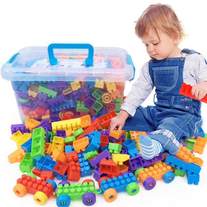 Kids Baby Bulk Building Blocks DIY Early Educational Model Bricks Toys